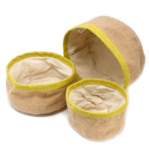 Set of 3 Natural Jute Baskets – Olive