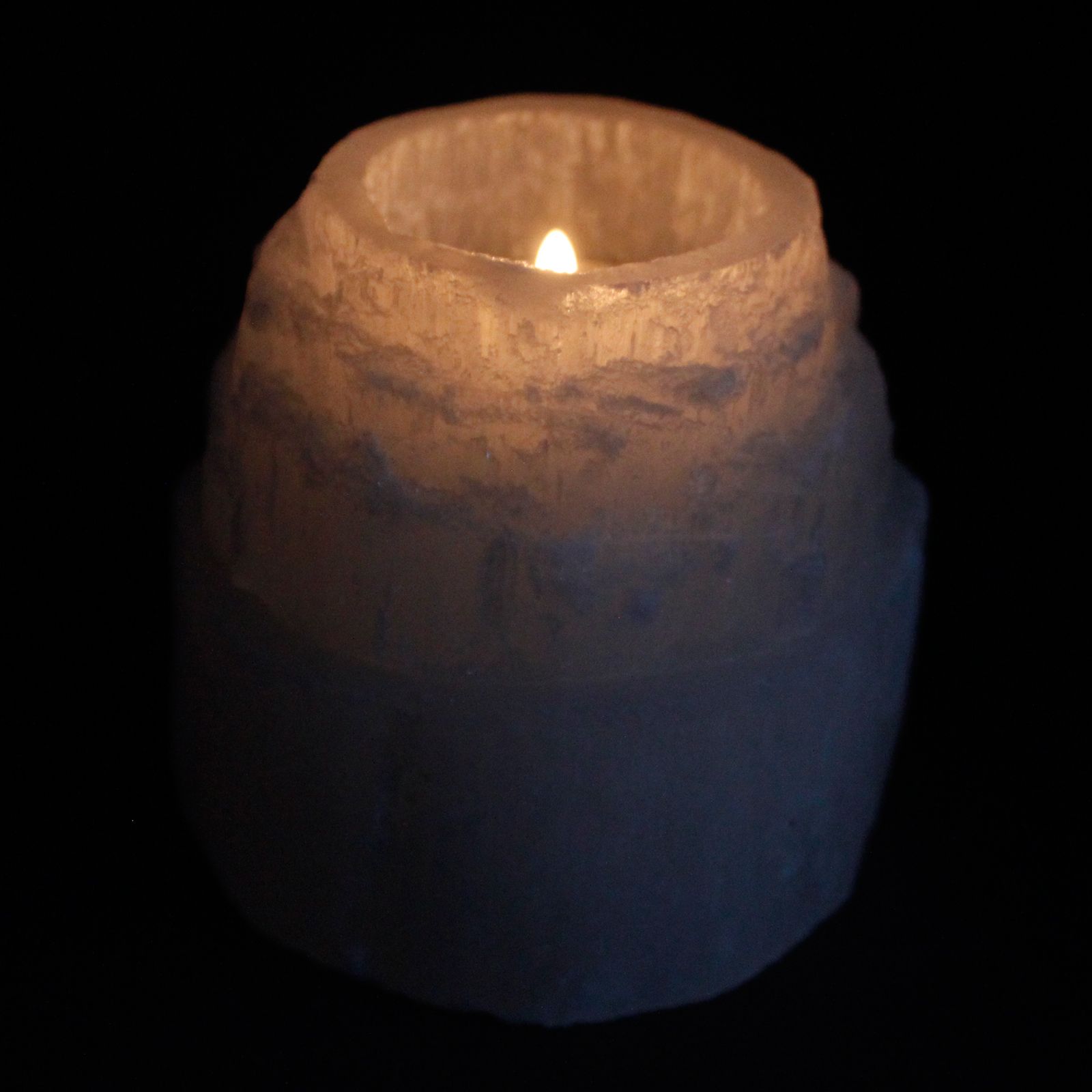Selenite Mountain Top Candle Holder – 8cm - Image 3