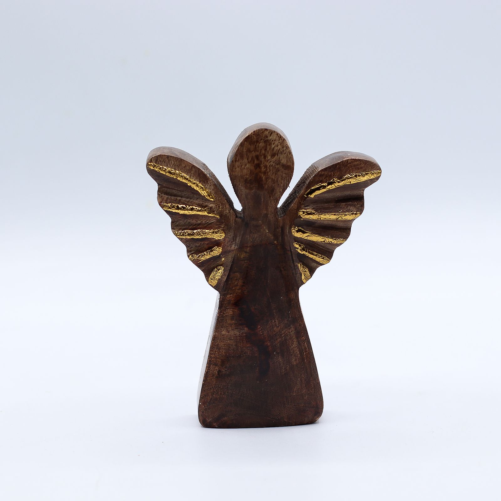 Small Mango Wood Angel – Gold Decor 12cm - Εικόνα 7