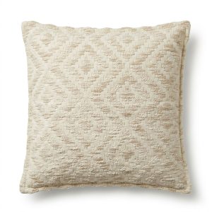 Indian Cotton Cushion Cover – Neutral Geo Creme – 45×45cm