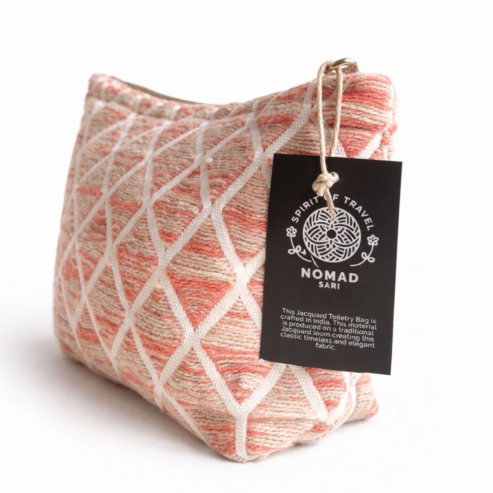 Nomad Sari Jacquard Toiletry Bag – Rose Lattice - Image 2