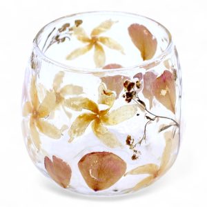 Botanical Glass Candle Holder – Rosa Straight