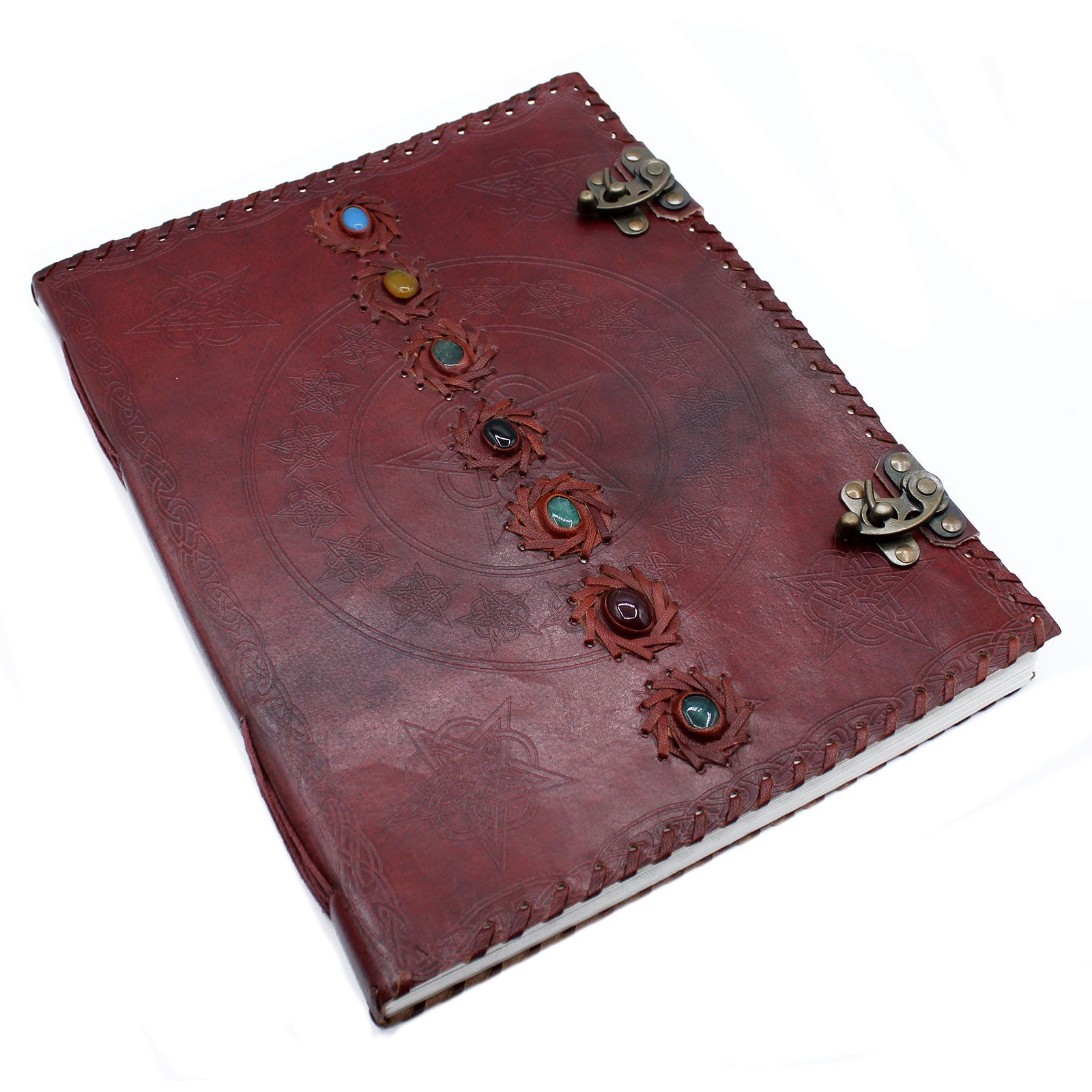Huge 7 Chakra Leather Book - 10x13 (200 pages) - Image 3
