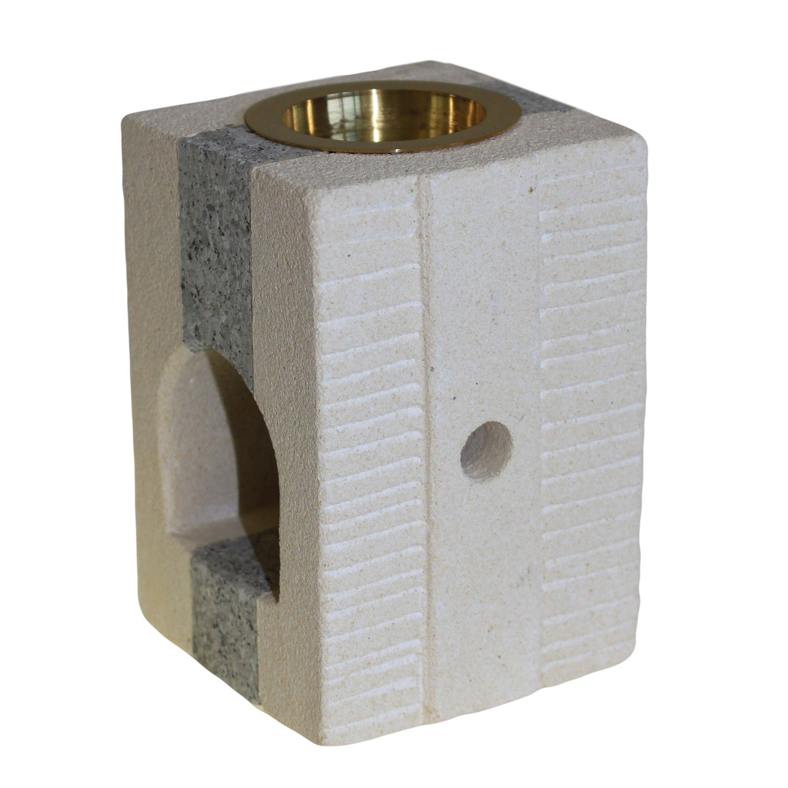 Handcrafted Stone Oil Burner – Square Design