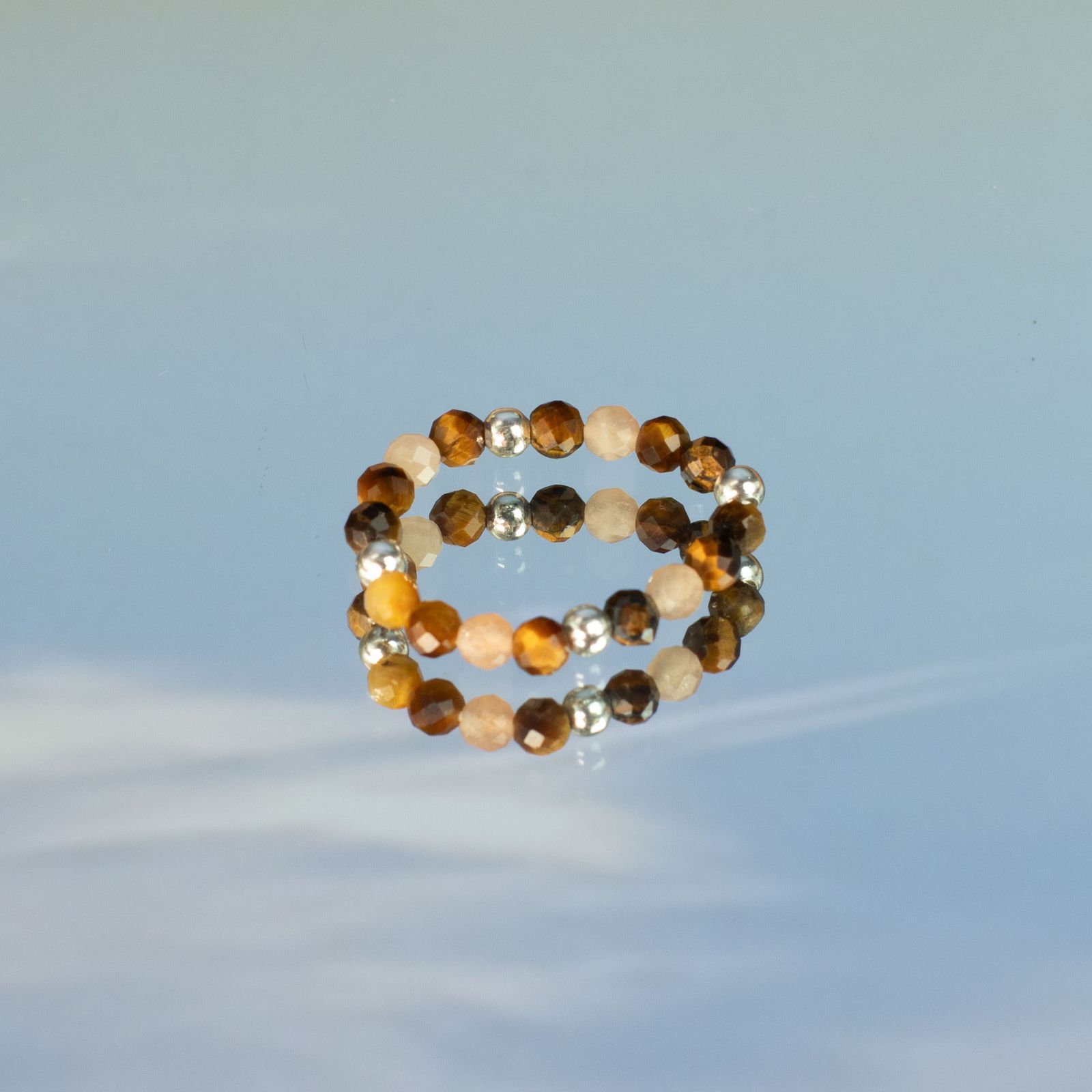 Nymph Spirit Gemstone Ring Set – Sea Sunset - Image 8
