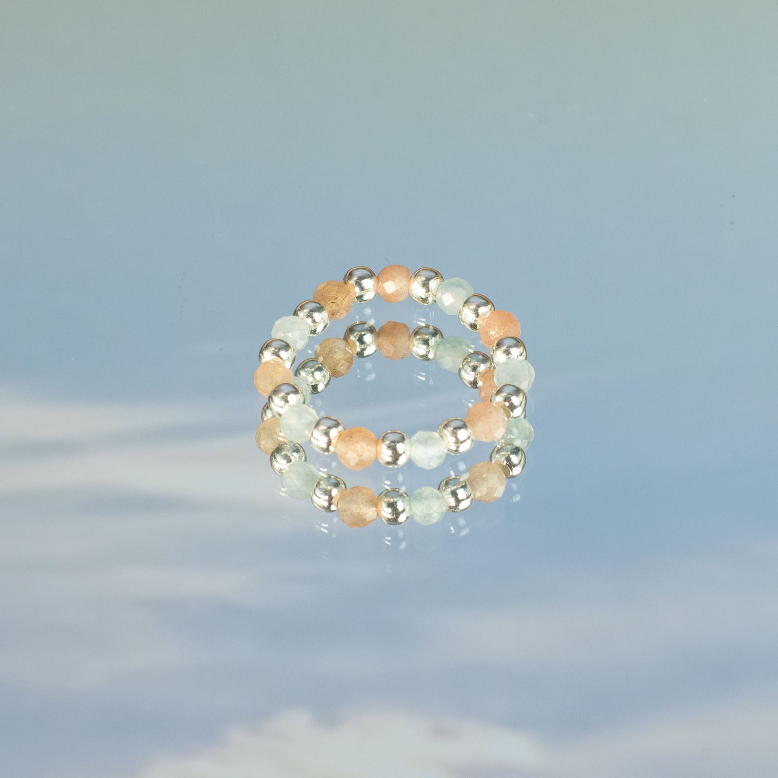 Nymph Spirit Gemstone Ring Set – Sea Sunset - Image 9