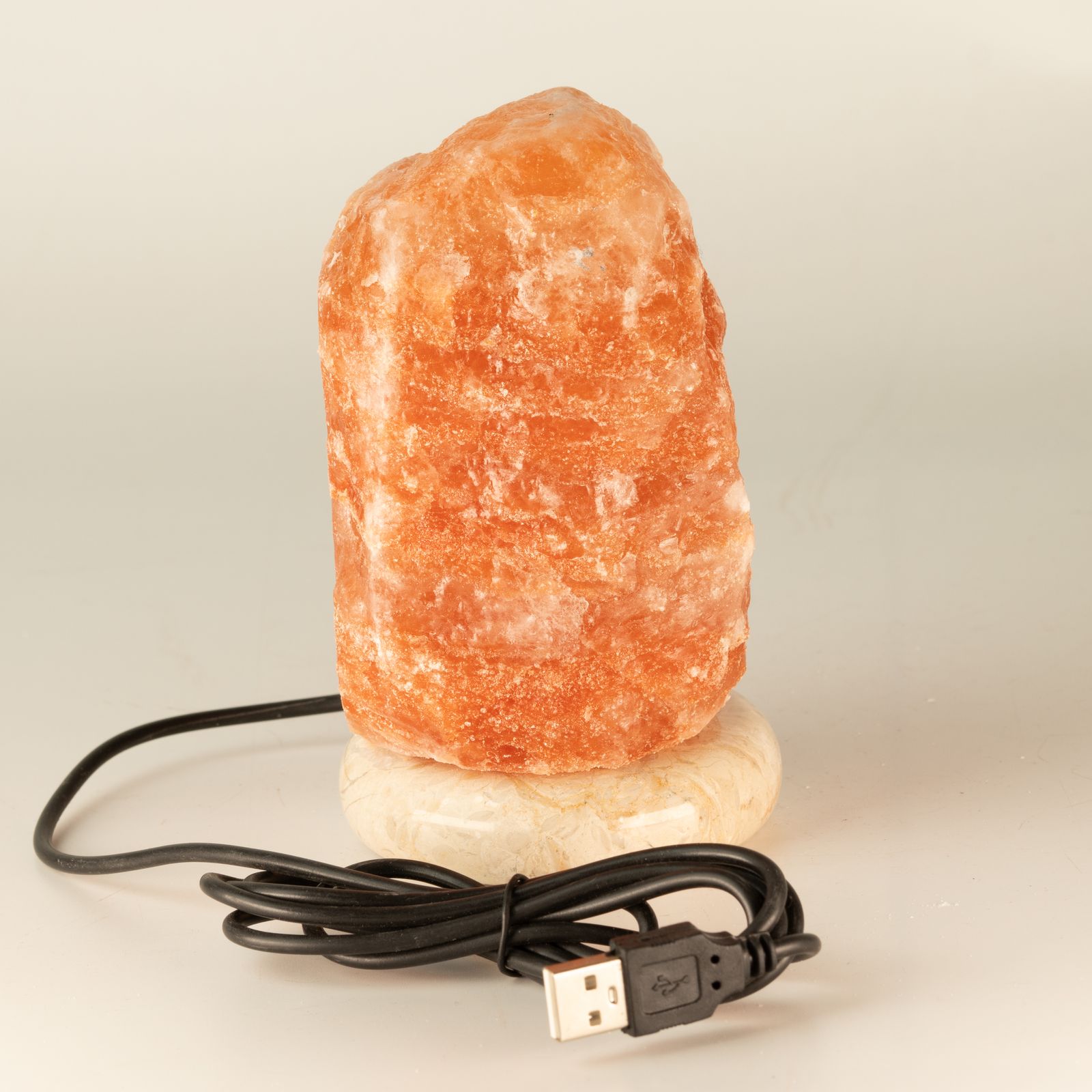 USB Natural Salt Lamp - 11.5 cm (white light) - Image 5