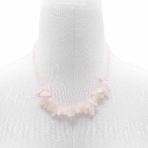 Longstone Gem Necklace – Rose Quartz