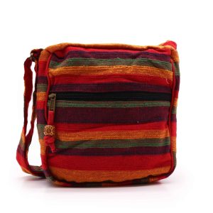 Large Nepal Sling Bag (Adjustable Strap) - Sunset Reds