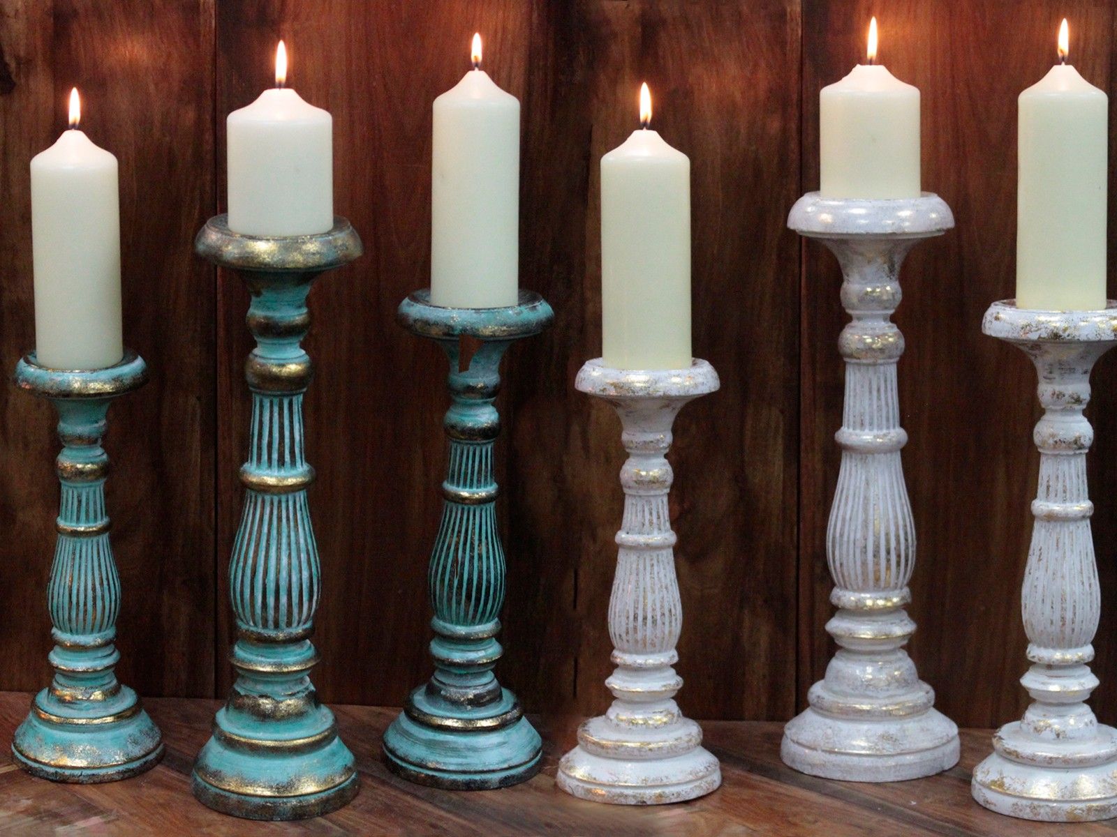 Large Candle Stand - Turquois Gold - Image 6