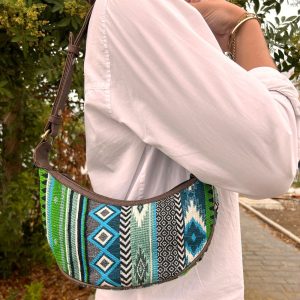 Jacquard Hobo Bag – Bold Greens