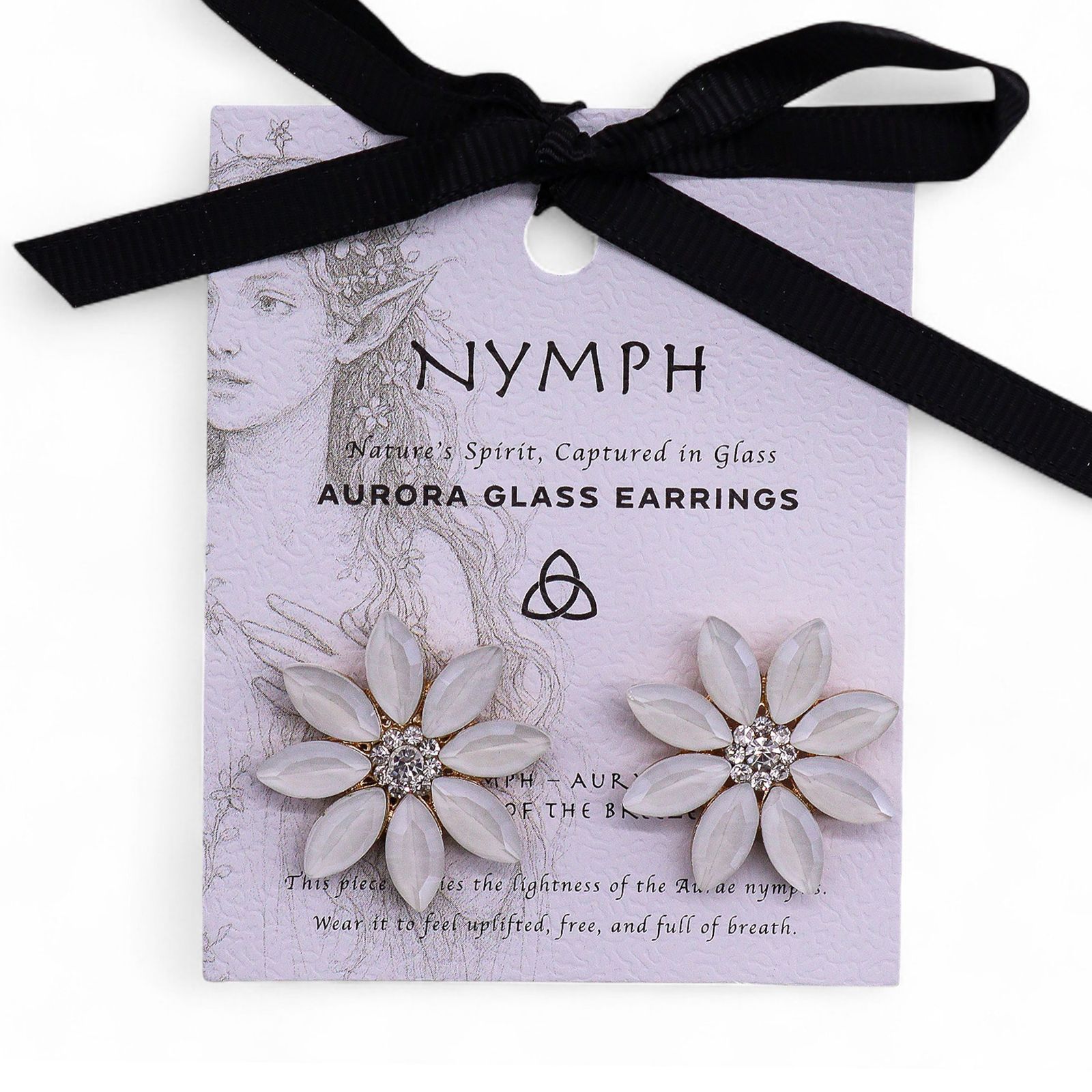 Pearl Vintage Glass Flower Earrings - Εικόνα 6